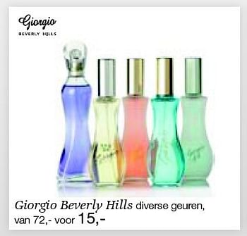 Aanbiedingen Giorgio beverly hills diverse geuren - Giorgio Beverly Hills - Geldig van 26/12/2014 tot 06/02/2015 bij De Bijenkorf