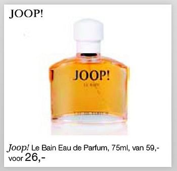 Aanbiedingen Joop! le bain eau de parfum - Joop! - Geldig van 26/12/2014 tot 06/02/2015 bij De Bijenkorf
