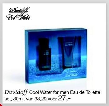 Aanbiedingen Davidoff cool water for men eau de toilette - Davidoff - Geldig van 26/12/2014 tot 06/02/2015 bij De Bijenkorf