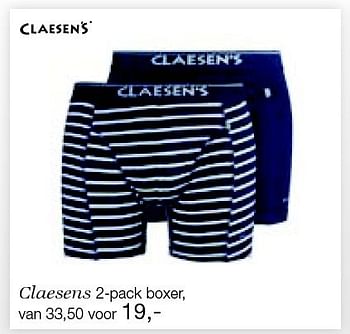 Aanbiedingen Claesens 2-pack boxer - Claesens - Geldig van 26/12/2014 tot 06/02/2015 bij De Bijenkorf