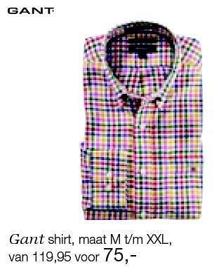 Aanbiedingen Gant shirt, maat m t-m xxl - Gant - Geldig van 26/12/2014 tot 06/02/2015 bij De Bijenkorf