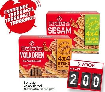 Aanbiedingen Bolletje knäckebröd - Bolletje - Geldig van 18/01/2015 tot 24/01/2015 bij Deka Markt