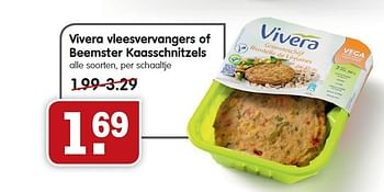 Aanbiedingen Vivera vleesvervangers of beemster kaasschnitzels - Vivera - Geldig van 18/01/2015 tot 24/01/2015 bij Em-té