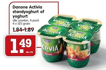 Aanbiedingen Danone activia standyoghurt of yoghurt - Danone - Geldig van 18/01/2015 tot 24/01/2015 bij Em-té