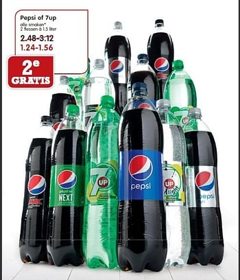 Aanbiedingen Pepsi of 7up - Pepsi - Geldig van 18/01/2015 tot 24/01/2015 bij Em-té