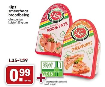 Aanbiedingen Kips smeerbaar broodbeleg - Kips - Geldig van 18/01/2015 tot 24/01/2015 bij Em-té