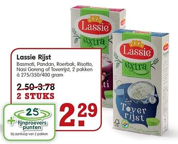 Aanbiedingen Lassie rijst basmati, pandan, roerbak, risotto - Lassie - Geldig van 18/01/2015 tot 24/01/2015 bij Em-té