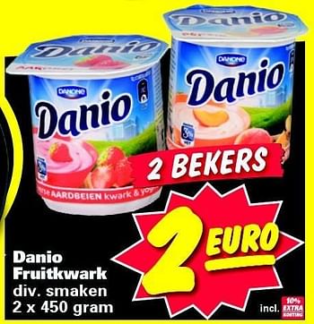 Aanbiedingen Danio fruitkwark - Danio - Geldig van 19/01/2015 tot 25/01/2015 bij Nettorama