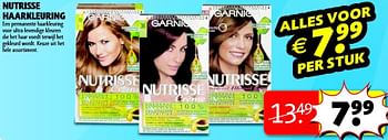Aanbiedingen Nutrisse haarkleuring een permanente haarkleuring - Garnier - Geldig van 20/01/2015 tot 25/01/2015 bij Kruidvat