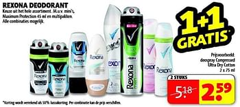 Aanbiedingen Rexona deodorant keuze uit het hele assortiment. m.u.v. mini`s - Rexona - Geldig van 20/01/2015 tot 25/01/2015 bij Kruidvat
