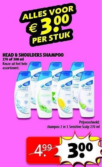Aanbiedingen Head + shoulders shampoo - Head &amp; Shoulders - Geldig van 20/01/2015 tot 25/01/2015 bij Kruidvat