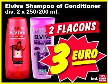Aanbiedingen Elvive shampoo of conditioner - L'Oreal Paris - Geldig van 19/01/2015 tot 25/01/2015 bij Nettorama