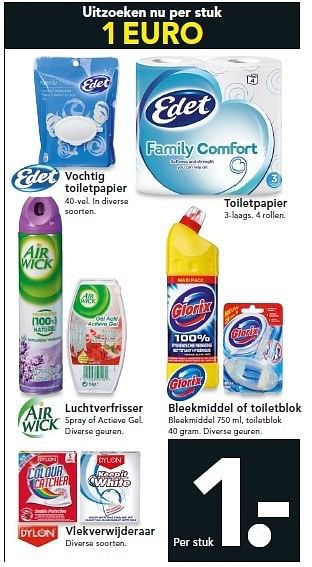 Aanbiedingen Vochtig toiletpapier - Edet - Geldig van 19/01/2015 tot 26/01/2015 bij Blokker