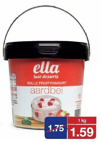 Aanbiedingen Volle fruityoghurt - Ella - Geldig van 21/01/2015 tot 27/01/2015 bij Aldi