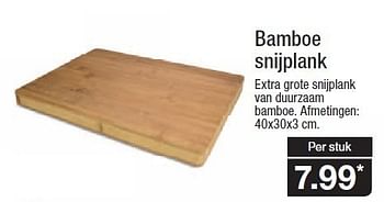 Aanbiedingen Bamboe snijplank extra grote snijplank van duurzaam - Huismerk - Aldi - Geldig van 21/01/2015 tot 27/01/2015 bij Aldi