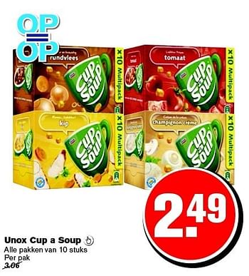Aanbiedingen Unox cup a soup  - Unox - Geldig van 21/01/2015 tot 27/01/2015 bij Hoogvliet
