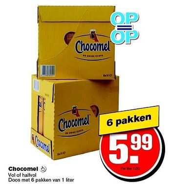 Aanbiedingen Chocomel  per liter 1.00 vol of halfvol doos met 6 pakken - Chocomel - Geldig van 21/01/2015 tot 27/01/2015 bij Hoogvliet