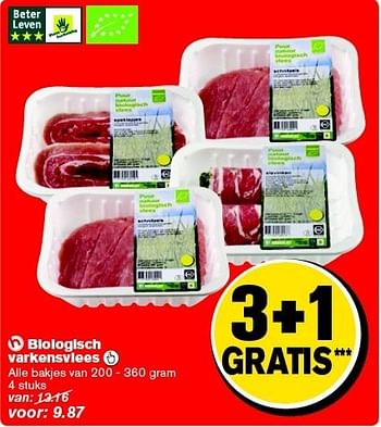Aanbiedingen Biologisch varkensvlees - Huismerk - Hoogvliet - Geldig van 21/01/2015 tot 27/01/2015 bij Hoogvliet
