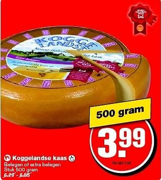 Aanbiedingen Koggelandse kaas  belegen of extra belegen - Koggeland - Geldig van 21/01/2015 tot 27/01/2015 bij Hoogvliet