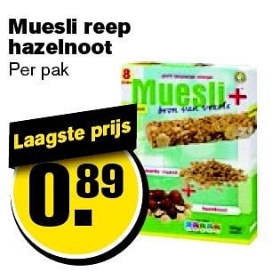 Aanbiedingen Muesli reep hazelnoot - Huismerk - Hoogvliet - Geldig van 21/01/2015 tot 27/01/2015 bij Hoogvliet