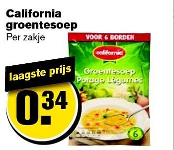 Aanbiedingen California groentesoep - California - Geldig van 21/01/2015 tot 27/01/2015 bij Hoogvliet