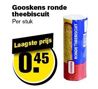 Aanbiedingen Gooskens ronde theebiscuit - Gooskens - Geldig van 21/01/2015 tot 27/01/2015 bij Hoogvliet