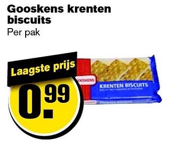 Aanbiedingen Gooskens krenten biscuits - Gooskens - Geldig van 21/01/2015 tot 27/01/2015 bij Hoogvliet