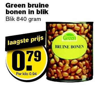 Aanbiedingen Green bruine bonen in blik - Green - Geldig van 21/01/2015 tot 27/01/2015 bij Hoogvliet