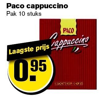 Aanbiedingen Paco cappuccino - Paco - Geldig van 21/01/2015 tot 27/01/2015 bij Hoogvliet