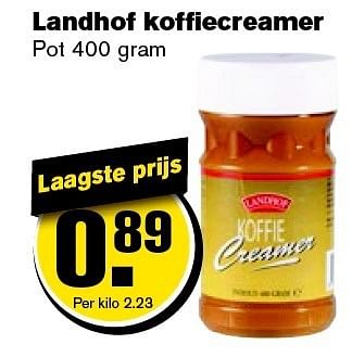 Aanbiedingen Landhof koffiecreamer - Landhof - Geldig van 21/01/2015 tot 27/01/2015 bij Hoogvliet