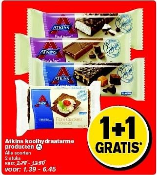 Aanbiedingen Atkins koolhydraatarme producten  - Atkins - Geldig van 21/01/2015 tot 27/01/2015 bij Hoogvliet