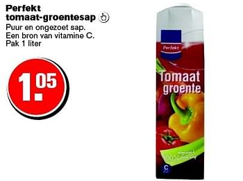 Aanbiedingen Perfekt tomaat-groentesap - Perfekt - Geldig van 21/01/2015 tot 27/01/2015 bij Hoogvliet