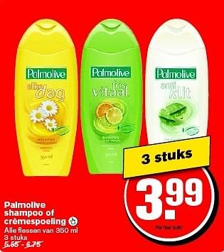 Aanbiedingen Palmolive shampoo of crèmespoeling - Palmolive - Geldig van 21/01/2015 tot 27/01/2015 bij Hoogvliet