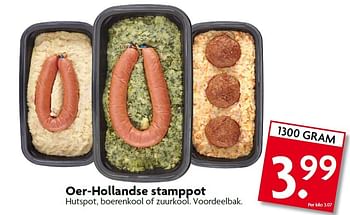 Aanbiedingen Oer-hollandse stamppot hutspot, boerenkool of zuurkool. voordeelbak - Huismerk - Deka Markt - Geldig van 25/01/2015 tot 31/01/2015 bij Deka Markt