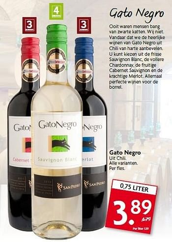 Aanbiedingen Gato negro - Rode wijnen - Geldig van 25/01/2015 tot 31/01/2015 bij Deka Markt
