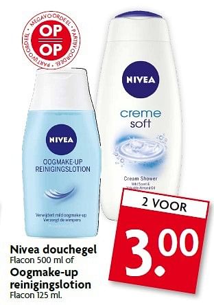 Aanbiedingen Nivea douchegel of oogmake-up reinigingslotion - Nivea - Geldig van 25/01/2015 tot 31/01/2015 bij Deka Markt