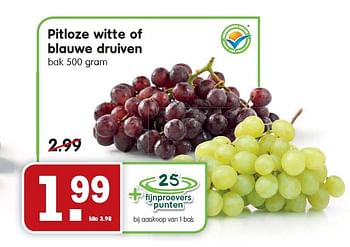 Aanbiedingen Pitloze witte of blauwe druiven - Huismerk - Em-té - Geldig van 25/01/2015 tot 31/01/2015 bij Em-té