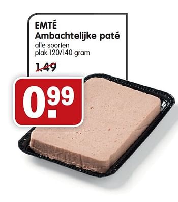 Aanbiedingen Emté ambachtelijke paté - Huismerk - Em-té - Geldig van 25/01/2015 tot 31/01/2015 bij Em-té