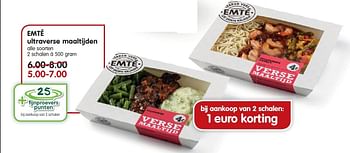 Aanbiedingen Emté ultraverse maaltijden - Huismerk - Em-té - Geldig van 25/01/2015 tot 31/01/2015 bij Em-té
