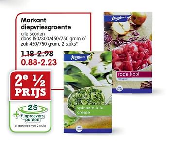 Aanbiedingen Markant diepvriesgroente - Markant - Geldig van 25/01/2015 tot 31/01/2015 bij Em-té
