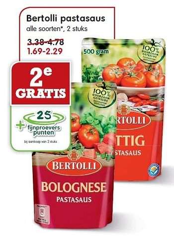 Aanbiedingen Bertolli pastasaus - Bertolli - Geldig van 25/01/2015 tot 31/01/2015 bij Em-té