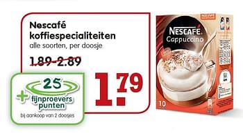 Aanbiedingen Nescafé koffiespecialiteiten - Nescafe - Geldig van 25/01/2015 tot 31/01/2015 bij Em-té