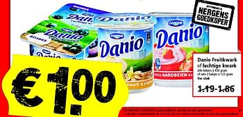 Aanbiedingen Danio fruitkwark of luchtige kwark - Danio - Geldig van 25/01/2015 tot 31/01/2015 bij Plus
