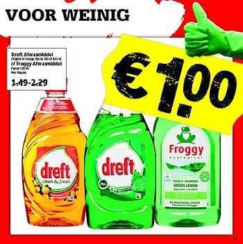 Aanbiedingen Dreft afwasmiddel original of orange of froggy afwasmiddel - Dreft - Geldig van 25/01/2015 tot 31/01/2015 bij Plus