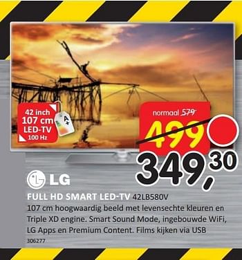 Aanbiedingen Lg full hd smart led-tv 107 cm hoogwaardig beeld - LG - Geldig van 26/01/2015 tot 31/01/2015 bij It's Electronics