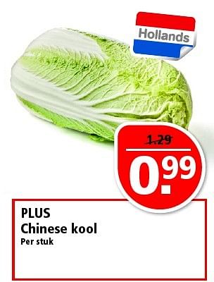 Aanbiedingen Plus chinese kool - Huismerk - Plus - Geldig van 25/01/2015 tot 31/01/2015 bij Plus