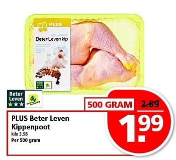 Aanbiedingen Plus beter leven kippenpoot - Huismerk - Plus - Geldig van 25/01/2015 tot 31/01/2015 bij Plus