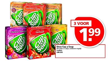 Aanbiedingen Unox cup a soup - Unox - Geldig van 25/01/2015 tot 31/01/2015 bij Plus