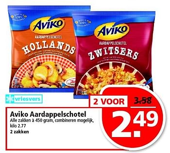 Aanbiedingen Aviko aardappelschotel - Aviko - Geldig van 25/01/2015 tot 31/01/2015 bij Plus