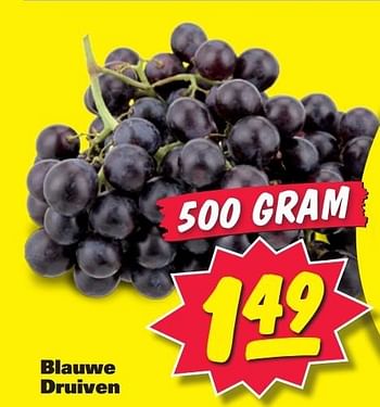 Aanbiedingen Blauwe druiven - Huismerk - Nettorama - Geldig van 26/01/2015 tot 01/02/2015 bij Nettorama